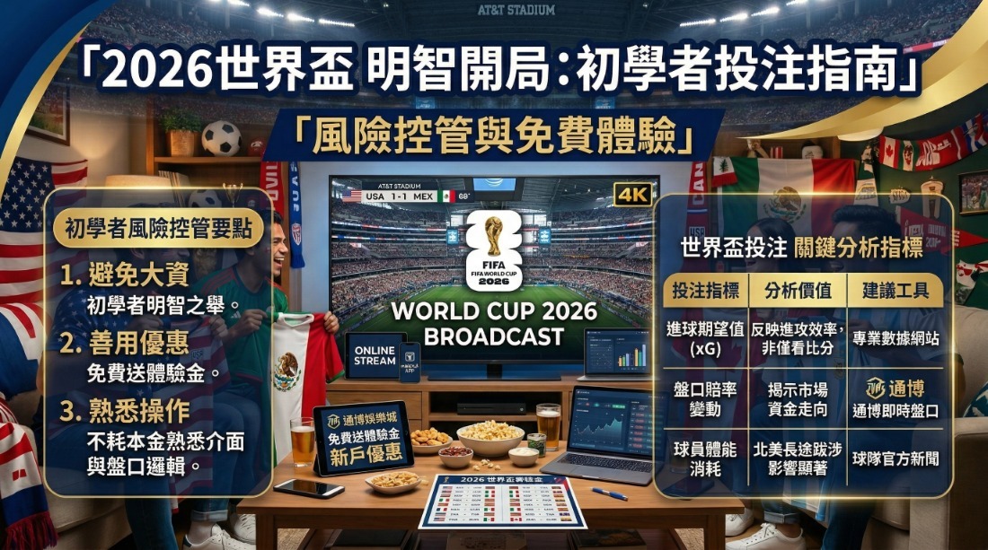 2026世界盃直播與投注註冊教學