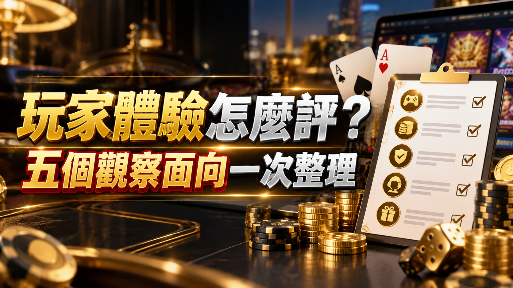 玩家體驗怎麼評？五個觀察面向一次整理